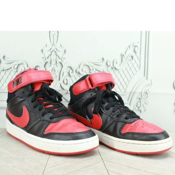 Nike Court Borough Mid 2 Multicolor Leather Basketball Sneakers Shoes Sz 6 Youth - Picture 3 of 9